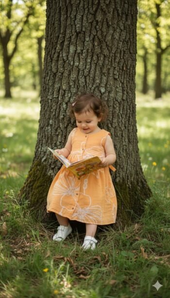 “Sleeveless Muslin Baby Frock – Ultra Soft Double Layer Top | Lightweight & Breathable Dress”
