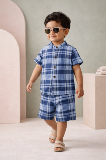 Little Apple Premium Yarn-Dyed Muslin Coord Set (3–24M) | Luxury Breathable Cotton Baby Outfit