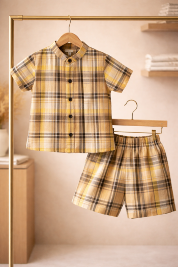 Little Apple Premium Yarn-Dyed Muslin Coord Set (3–24M) | Luxury Breathable Cotton Baby Outfit