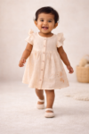 Premium  Muslin Cotton Baby girl  – Soft Crinkle frock | Summer Breathable Outfit