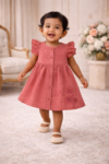 Premium  Muslin Cotton Baby girl  – Soft Crinkle frock | Summer Breathable Outfit