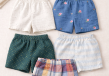 Little Apple Baby Boys & Girls Muslin Cotton Shorts – Assorted Prints | Soft Breathable Summer Shorts | 0–24 Months