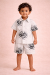 Little Apple Boys Pure Cotton Co-ord Set – Soft Printed Shirt & Shorts