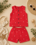 Little Apple Boys Double layered lining Pure Cotton organic Muslin Co-ord Set –  Jabla & Shorts