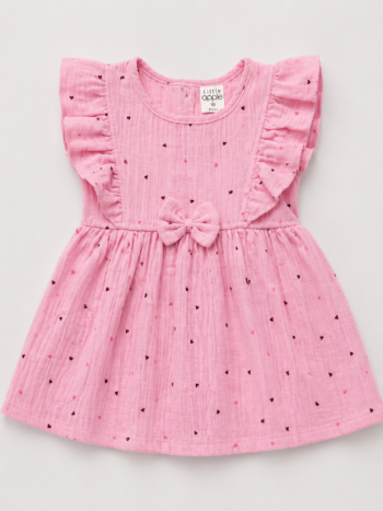 Premium  Muslin Cotton Baby girl  – Soft Crinkle frock | Summer Breathable Outfit