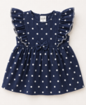 Premium  Muslin Cotton Baby girl  – Soft Crinkle frock | Summer Breathable Outfit